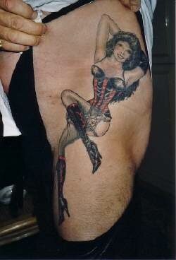 Bob Jungs sexy tattoo of his wife Cathie Jung